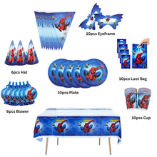Spider-Man Birthday Party Tableware Set for 10 Guests | Disposable Plates, Cups, Banner & Party Decorations