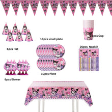 Kuromi Birthday Party Tableware Set for 10 Guests | Plates, Cups, Banner & Disposable Party Supplies