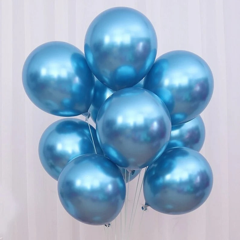 Blue chrome metallic Balloons