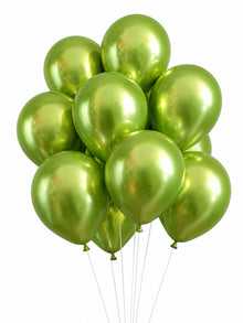 Light green chrome metallic balloon