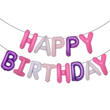 Pastel Happy Birthday Foil Text Banner - Non Inflated