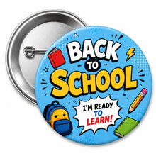 Light Blue Back To School I'm Ready To Learn Badge