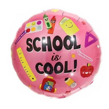Back to school pink helium balloon