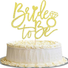 Bride to be cake topper gold