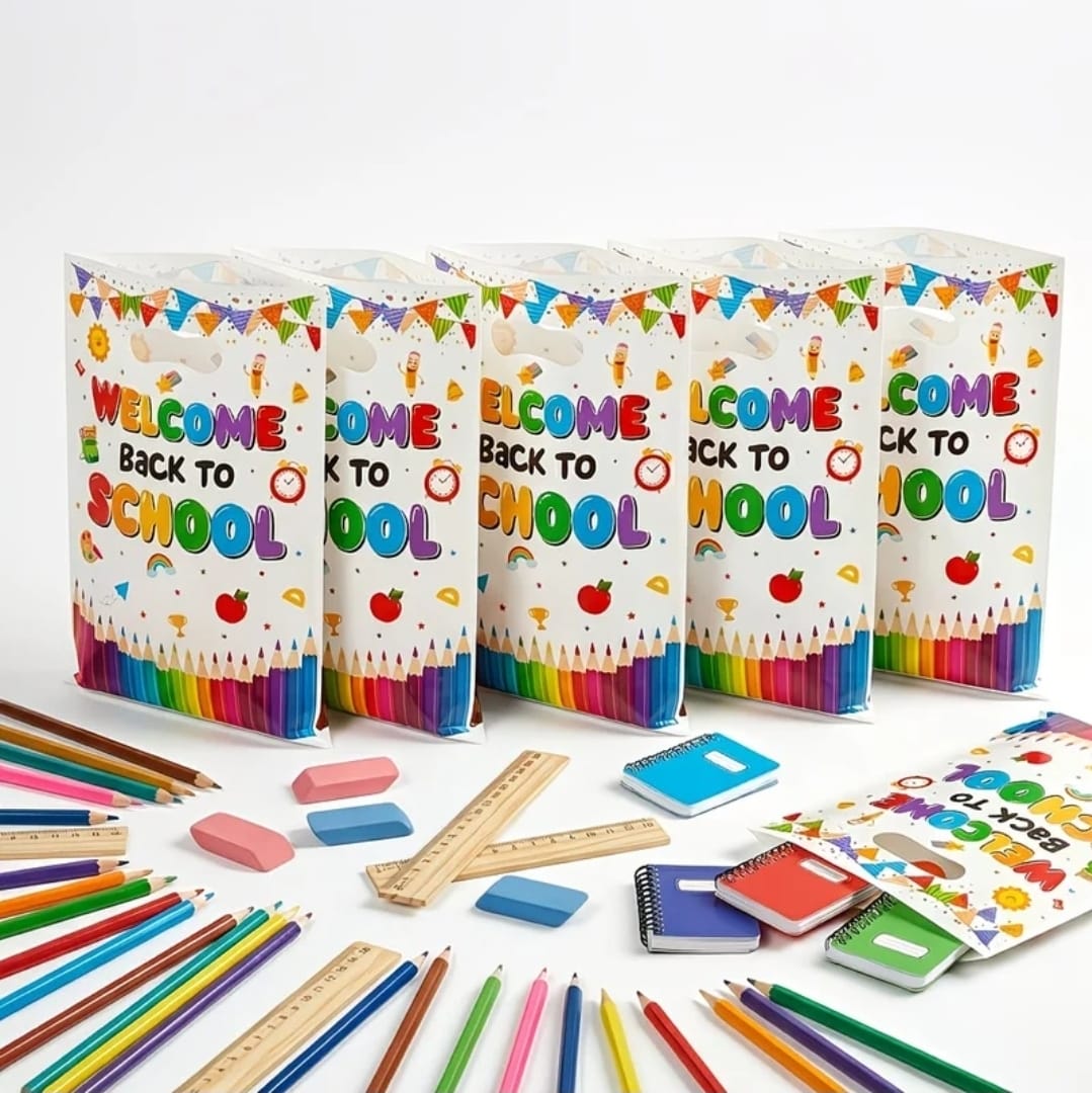 Welcome back to school loot bag pack of 30pcs 18x25 cm
