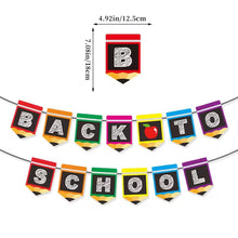 Back to school pencil shaped paper banner
