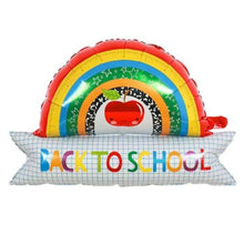 Back to school rainbow helium balloon