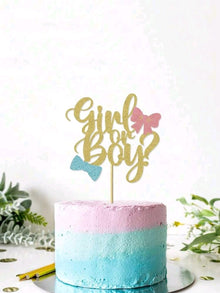 Boy or girl cake topper