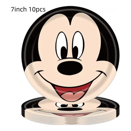 Mickey plate set of 10 pcs 7inches
