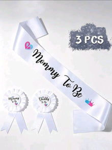 Mummy to be sash and badge set