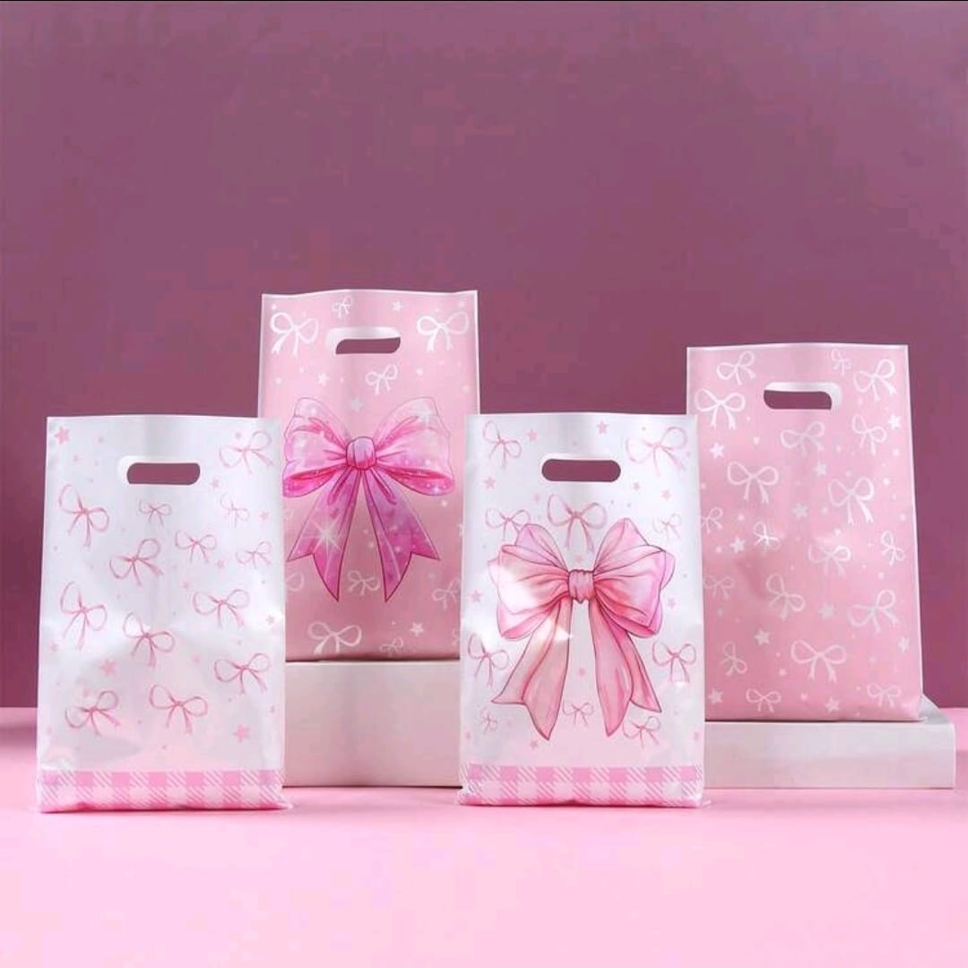 Bow theme assorted loot bag pink candy bag Pack of 50pcs  25x 16.5cm