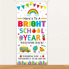 Bright school year poster banner 90x180cm