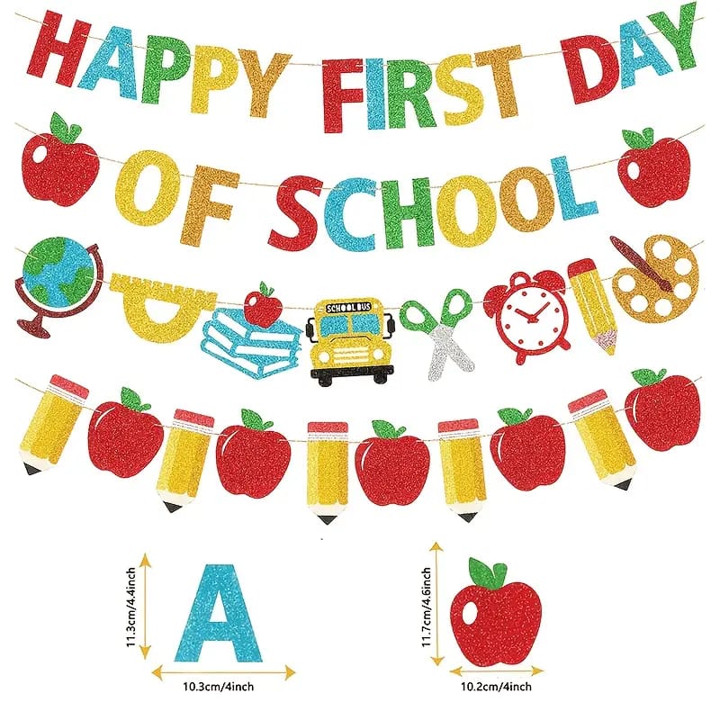 Happy first day of school banner