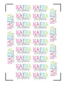 Personalized Kids School Name Labels - colorful