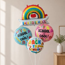 Rainbow back to school helium balloon