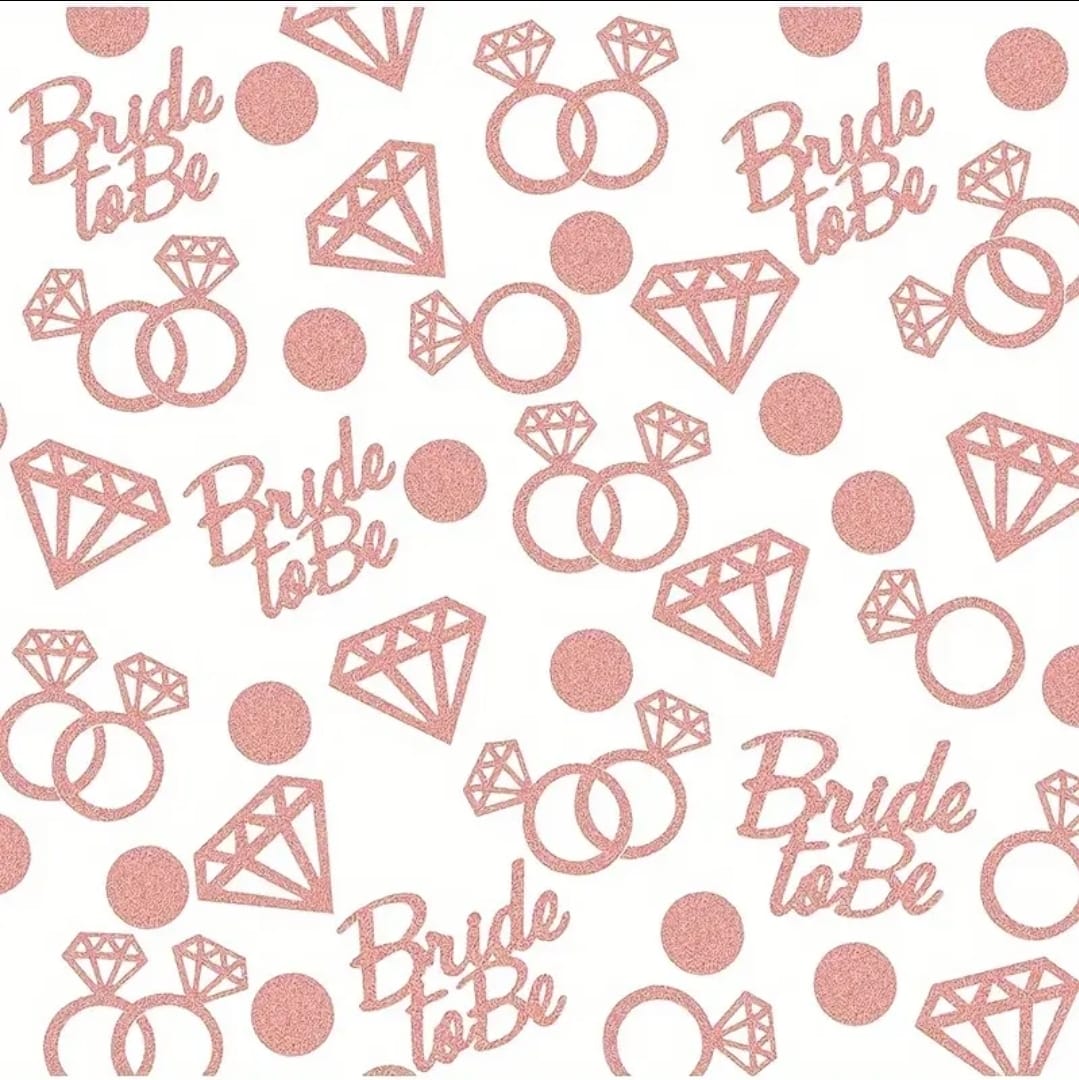 Rosegold Bride to be confetti 100pcs