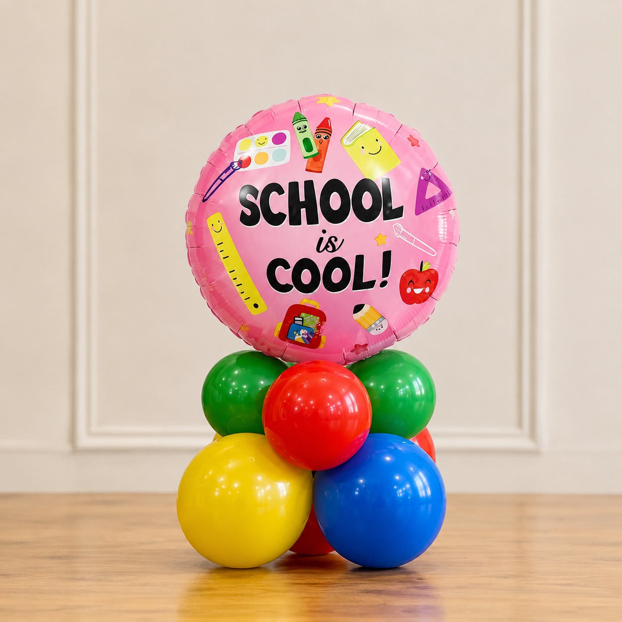 back to school  air filled table center piece