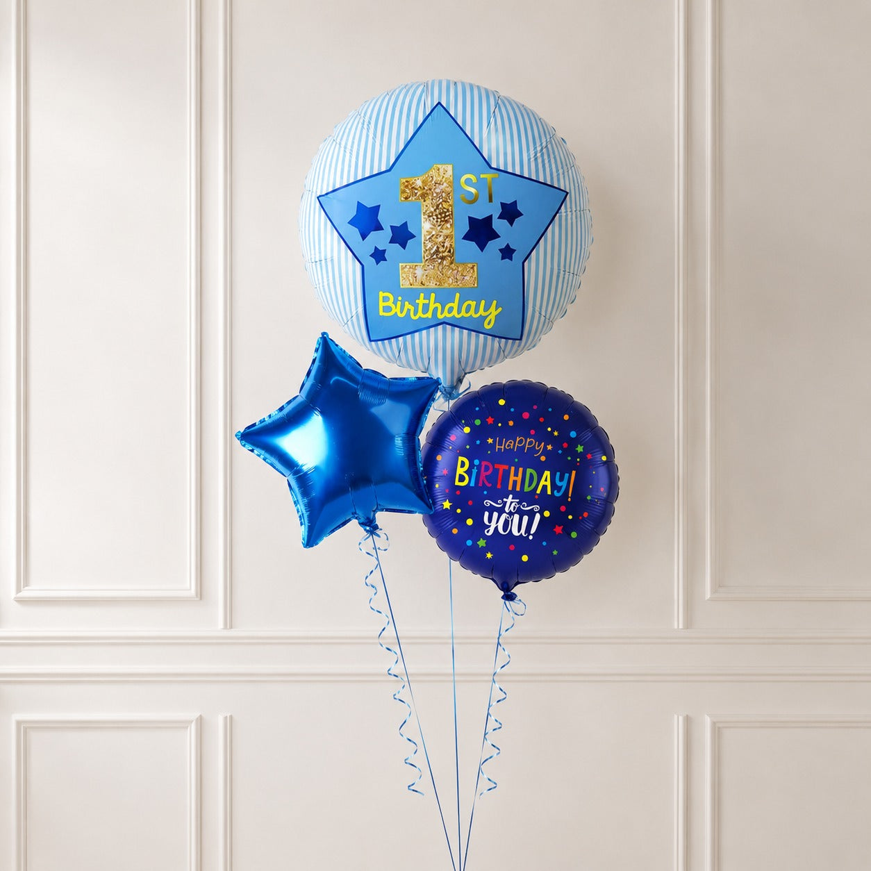 Simple first birthday helium bunch