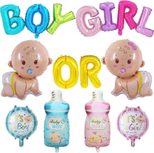 Boy or girl foil balloon set