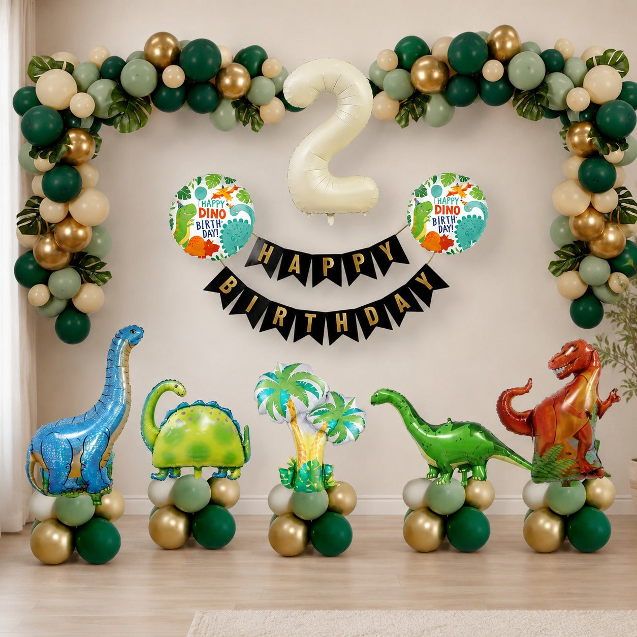 Dinosaur retro theme decoration kit