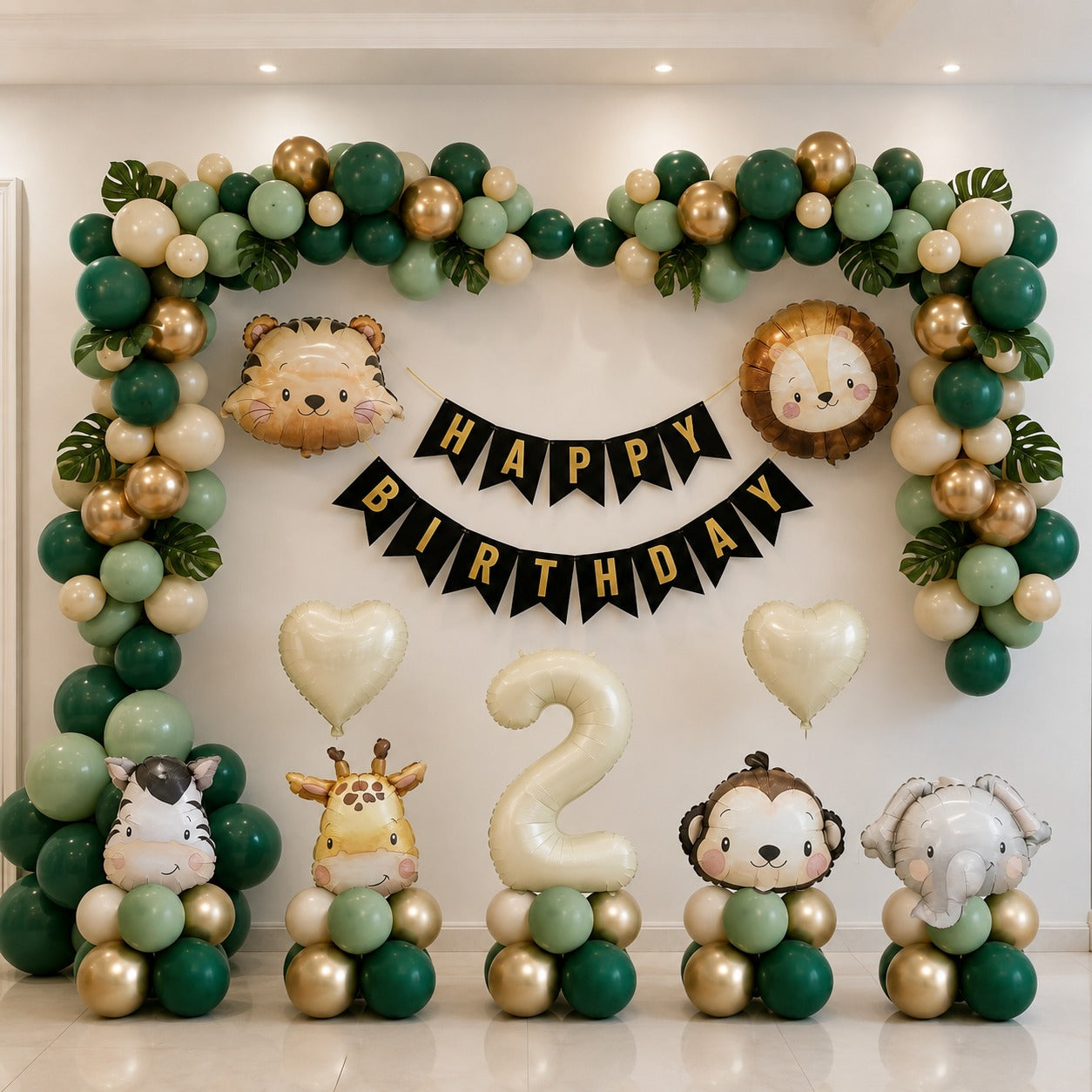 Animal Jungle Safari Retro Theme Decoration Kit