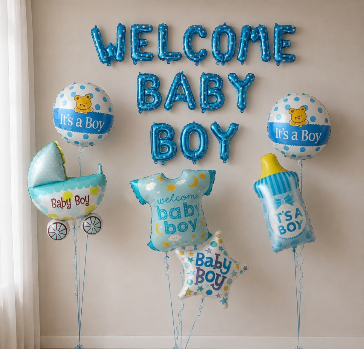 Welcome baby boy decoration