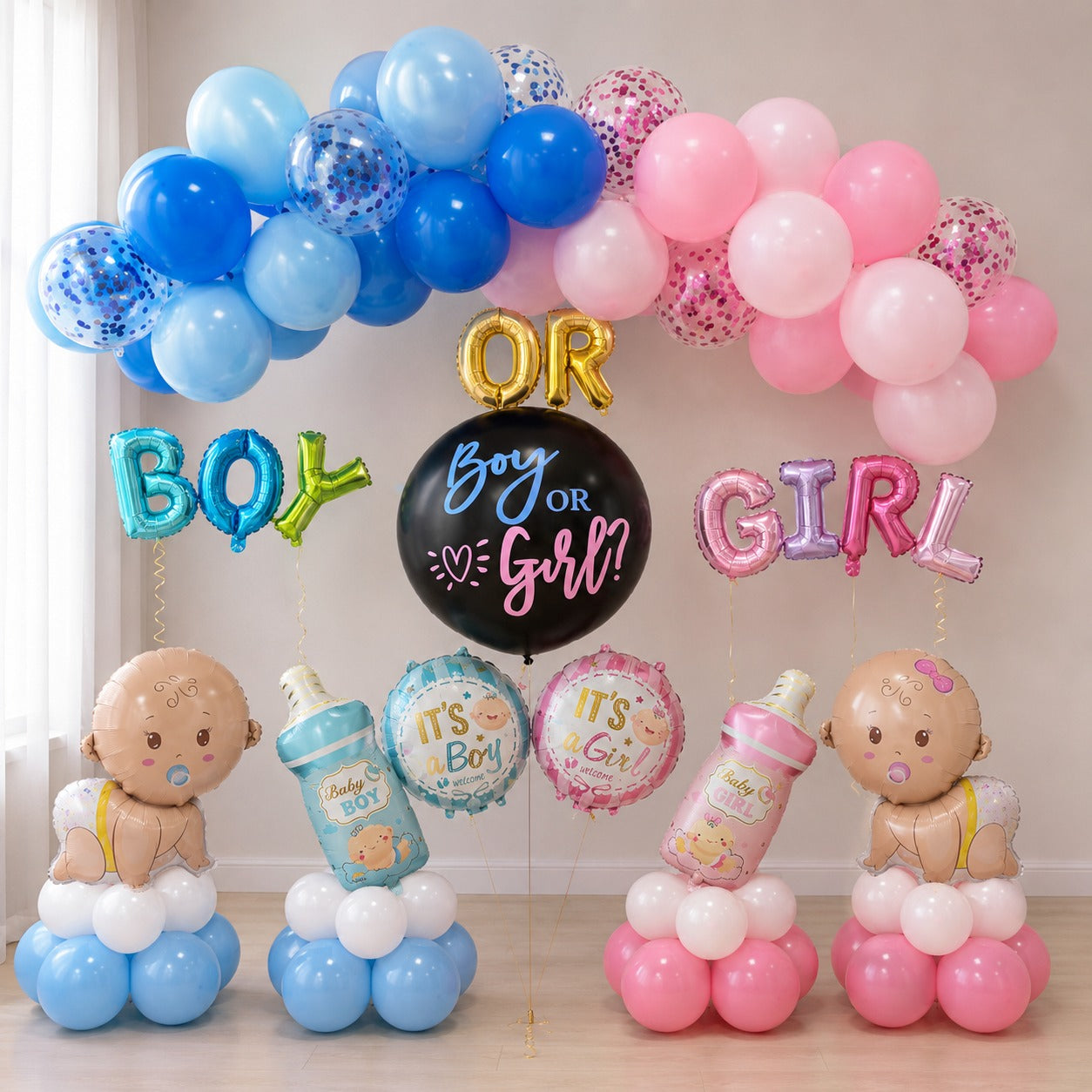 gender reveal balloon decoration kit