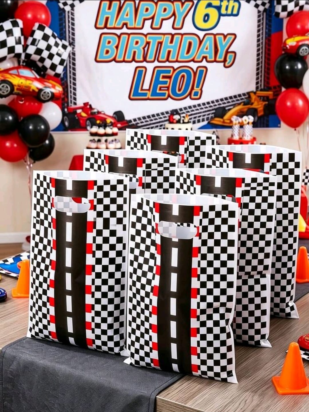 Racing car theme candy loot bags 50pcs