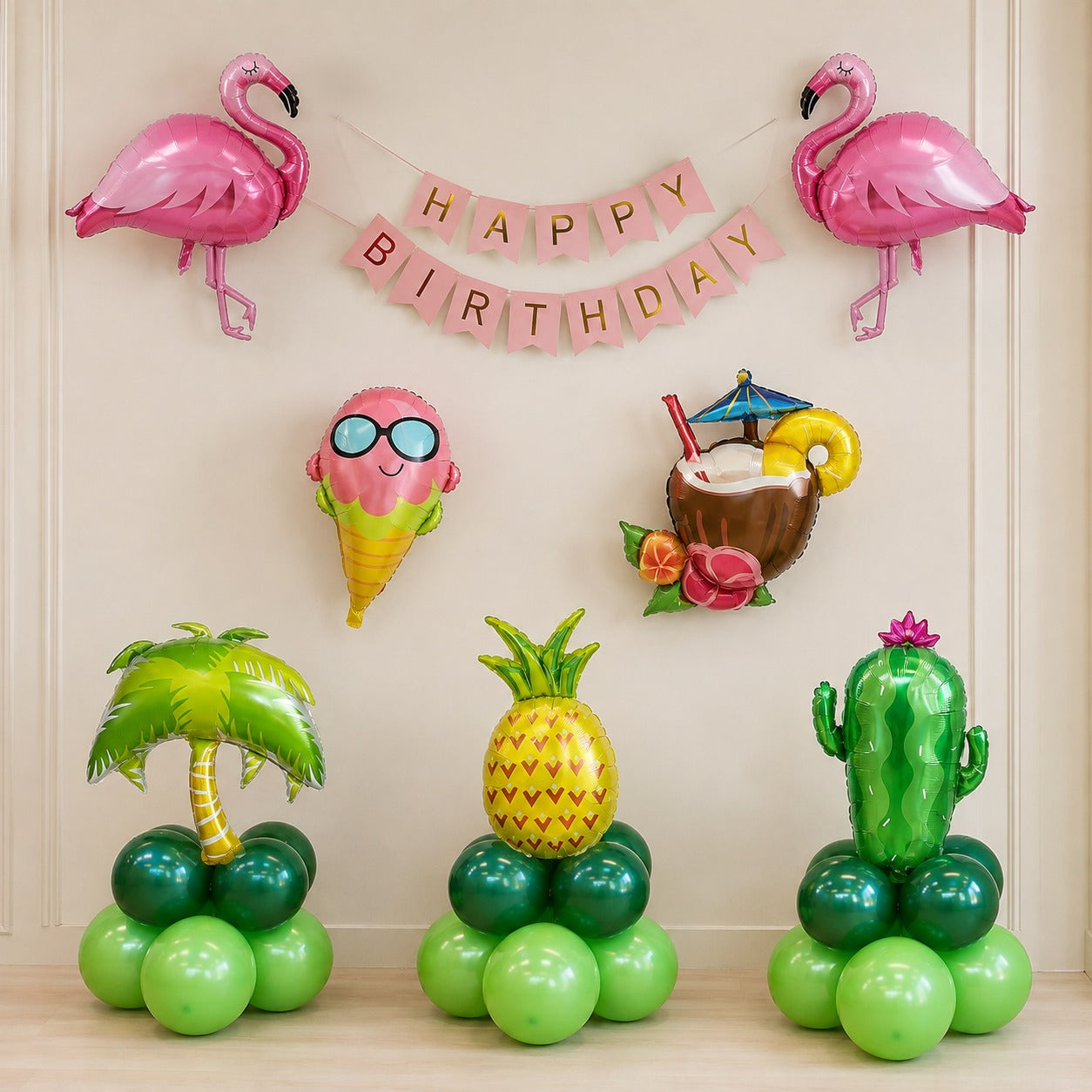 Flamingo birthday 32 pcs set