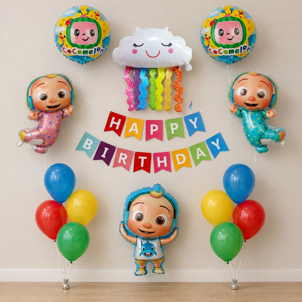 15 pcs Cocomelon  birthday kit