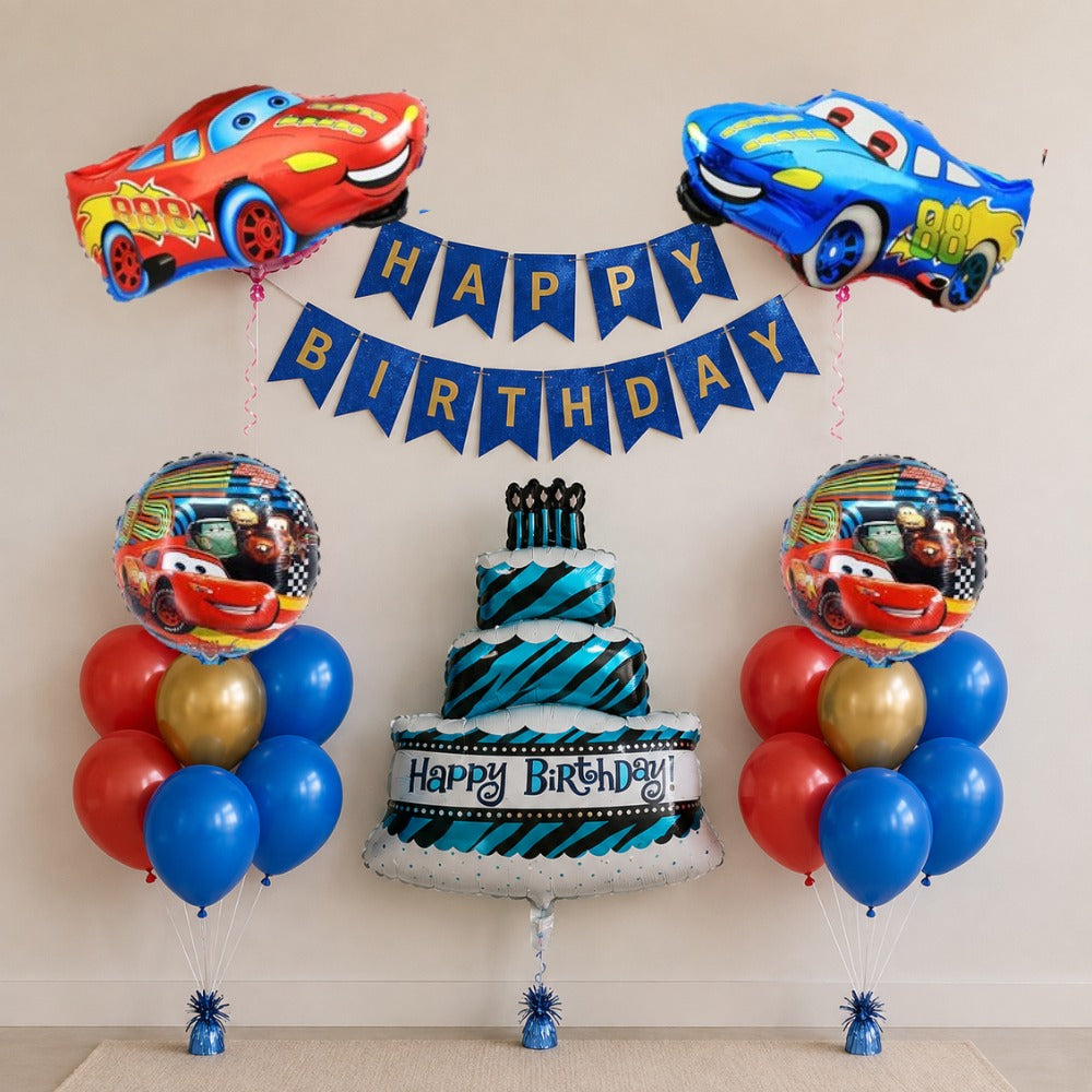 MC queen cars 18pcs birthday decoration