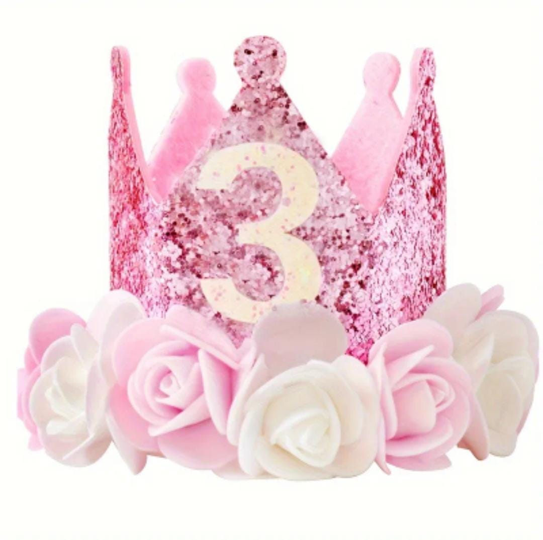 3rd birthday party crown hat