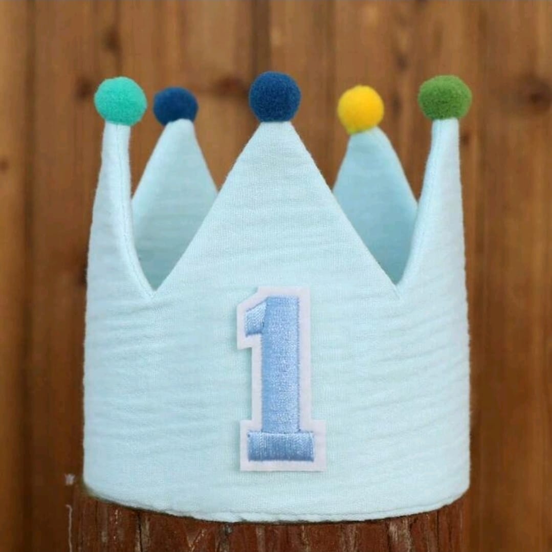 First birthday party cap blue