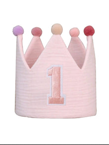 First birthday party cap light pink