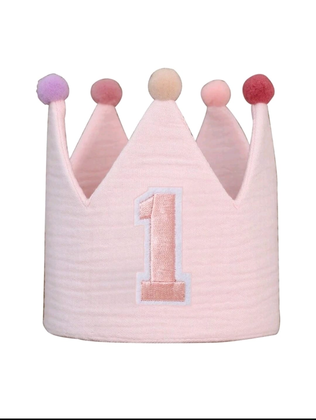 First birthday party cap light pink