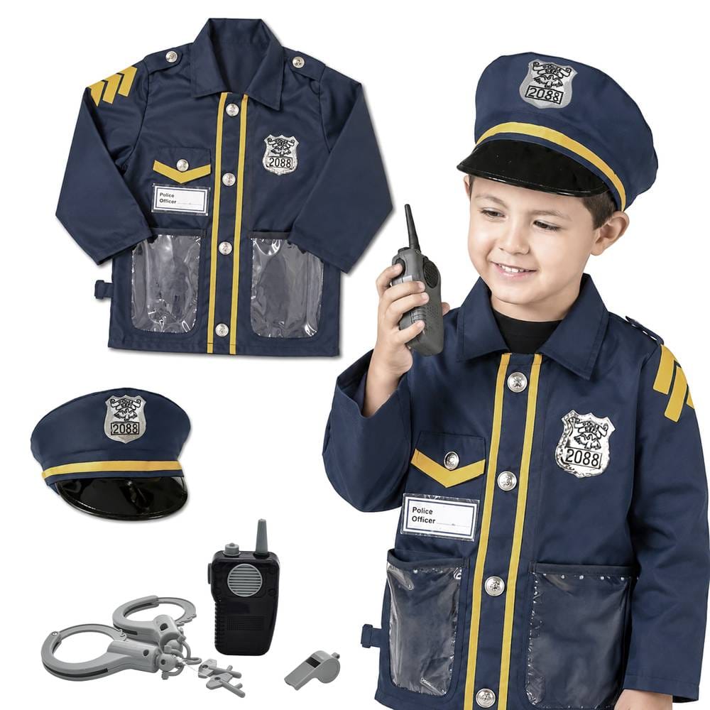 Police costume with pant , cap, handcuff and toy 110 to 130 cm