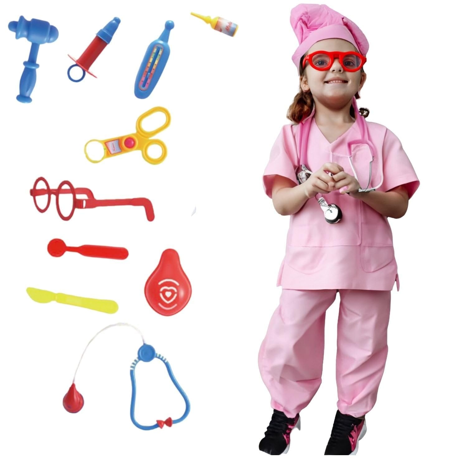 Nurse costume with toys 110 to 130cm