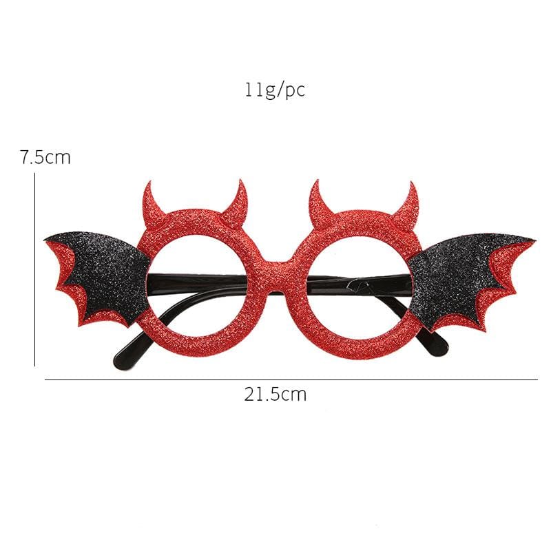 Devil horn bat wings spooky eyeframe