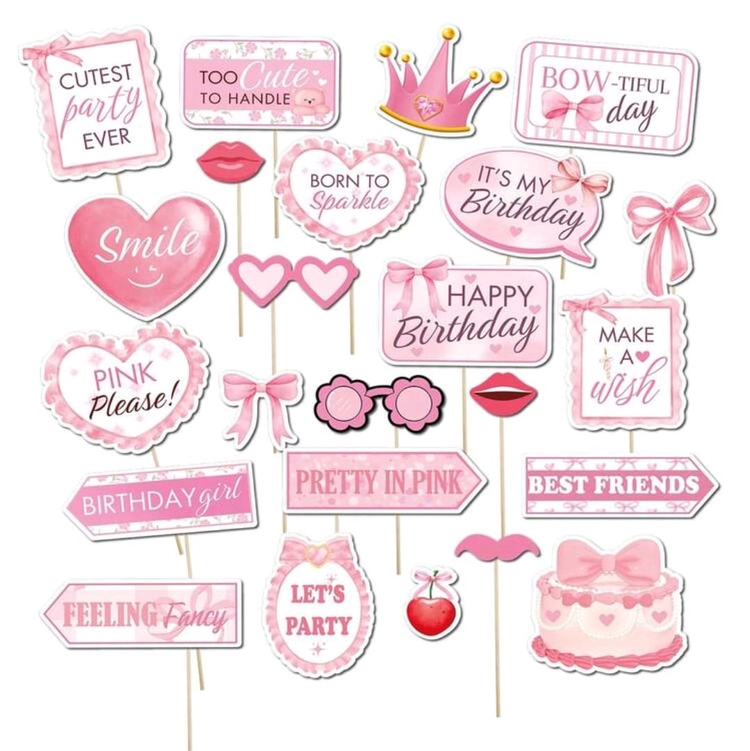 Bow pink photo props