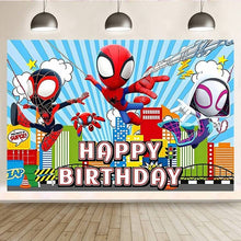 270x180 cm spiderman spidy and friends birthday poster