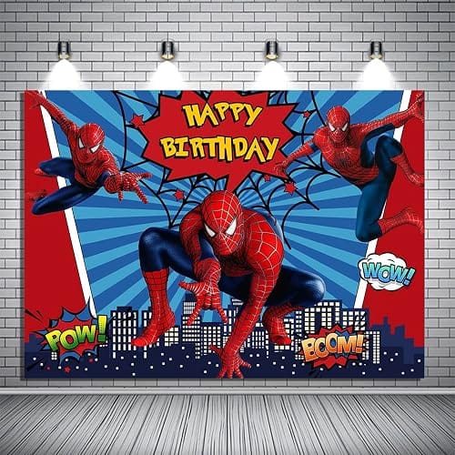 180x 120cm spiderman birthday poster