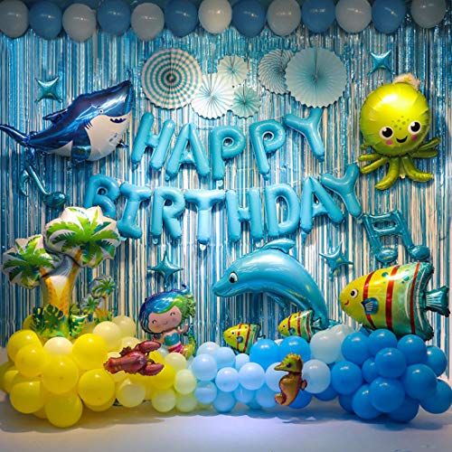Undersea birthday decoration set