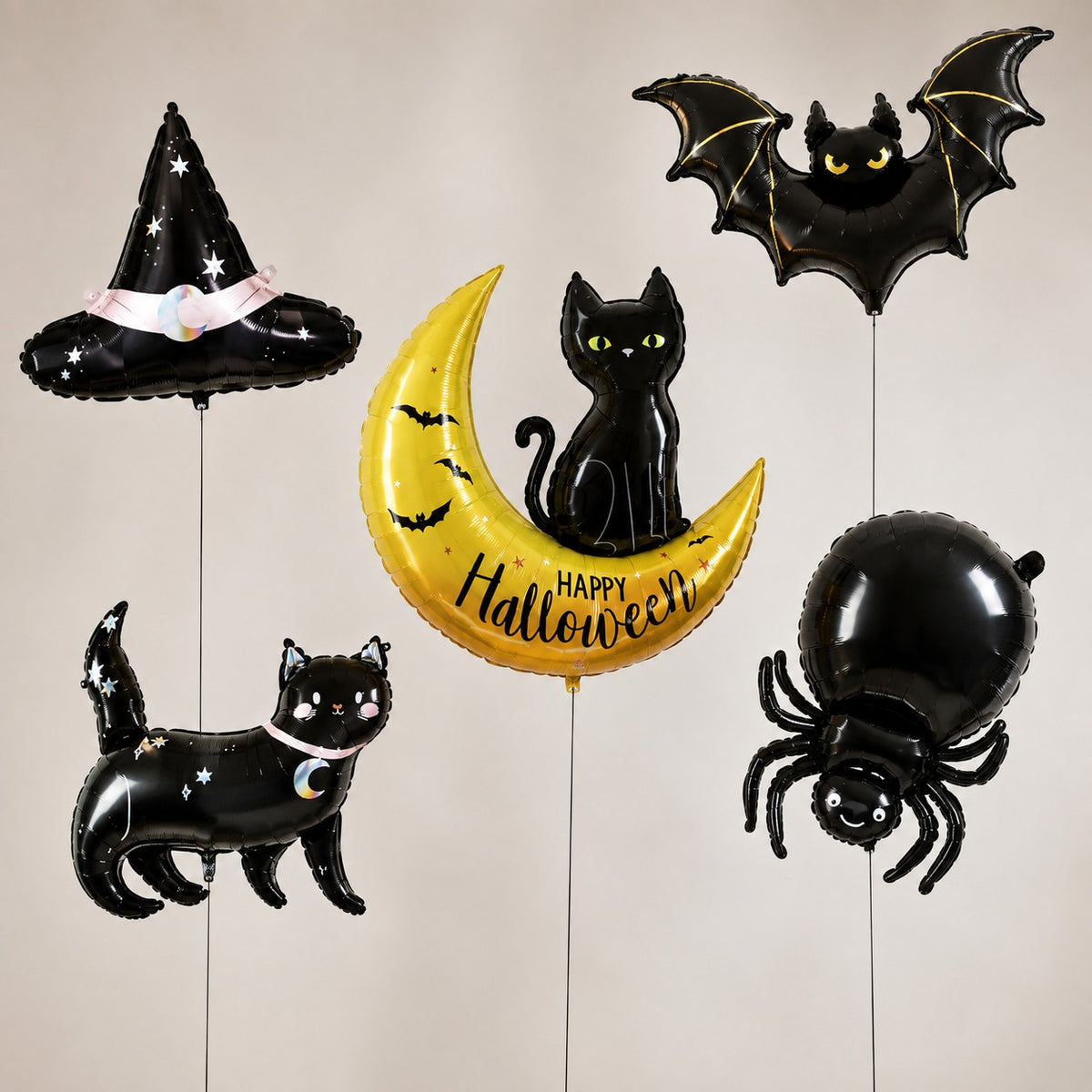 trick or treat spooky black  5 pcs balloon