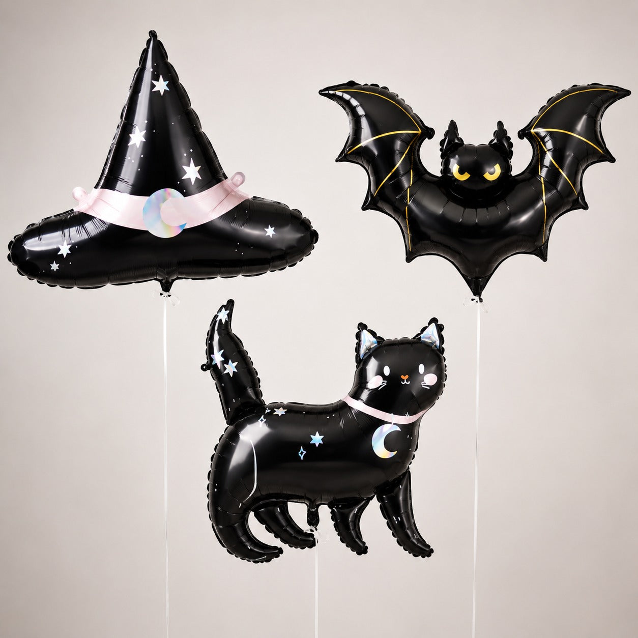 cat, hat, bat foil balloon for trick or treat