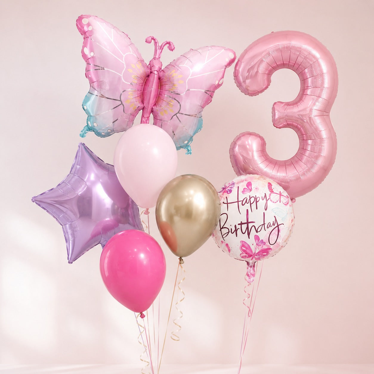 butterfly helium bunch with digit