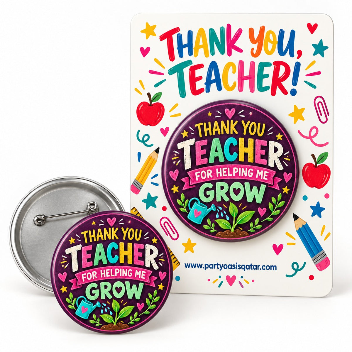 Customized badges for World Teachers' Day - design 9