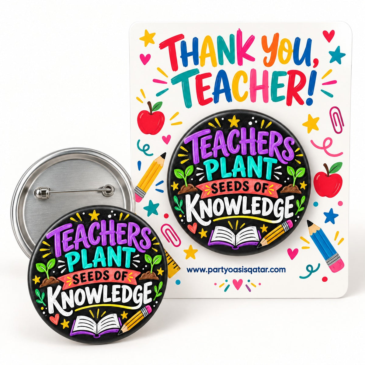 Customized badges for World Teachers' Day - design 11