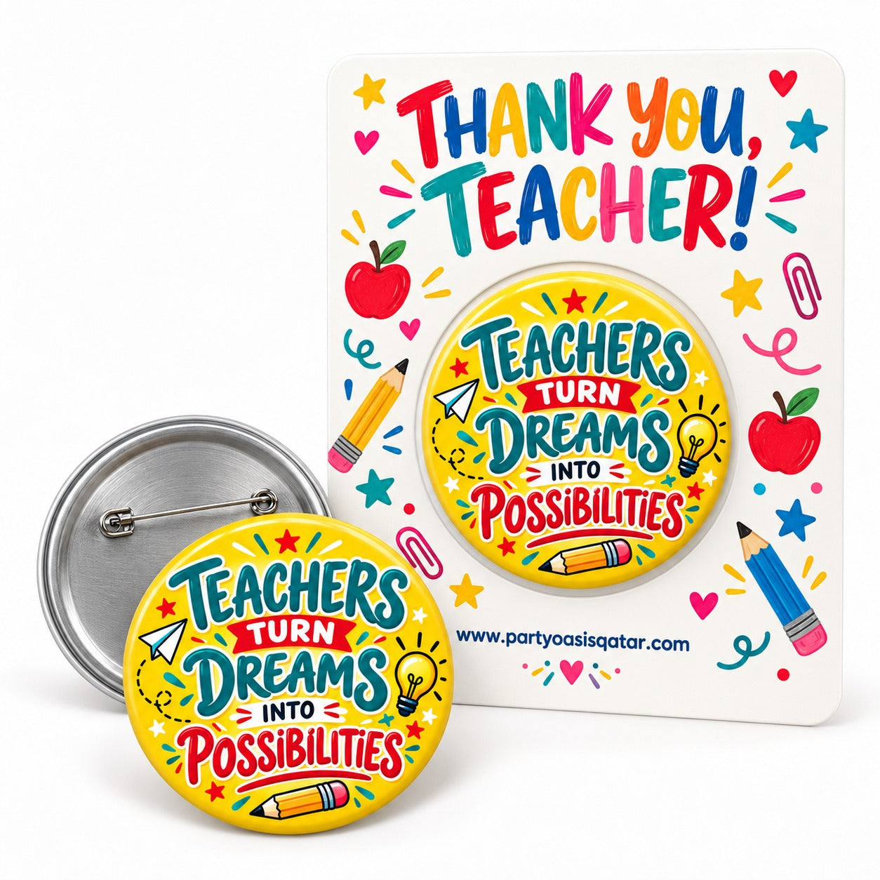 Customized badges for World Teachers' Day - design 15