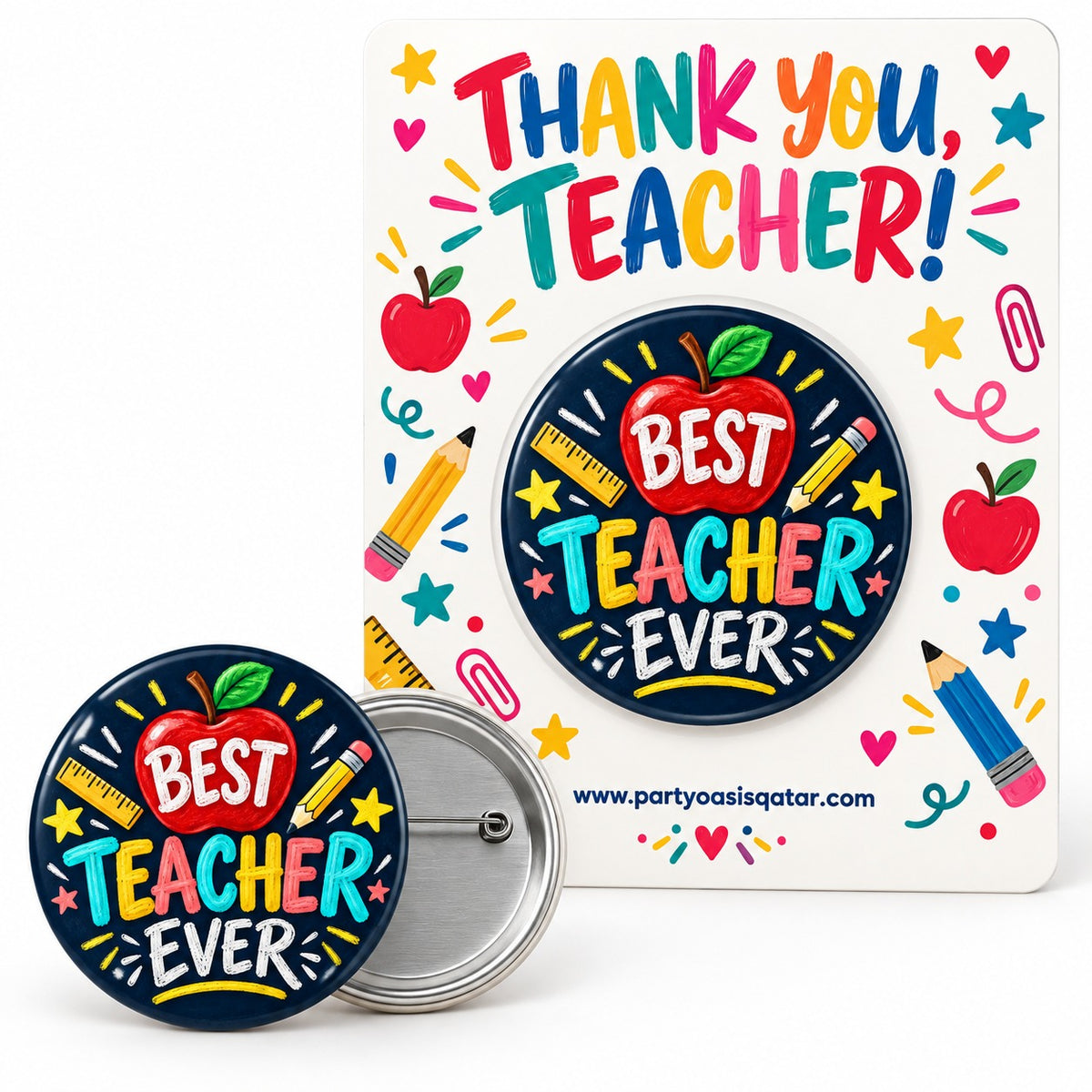 Customized badges for World Teachers' Day - design 17