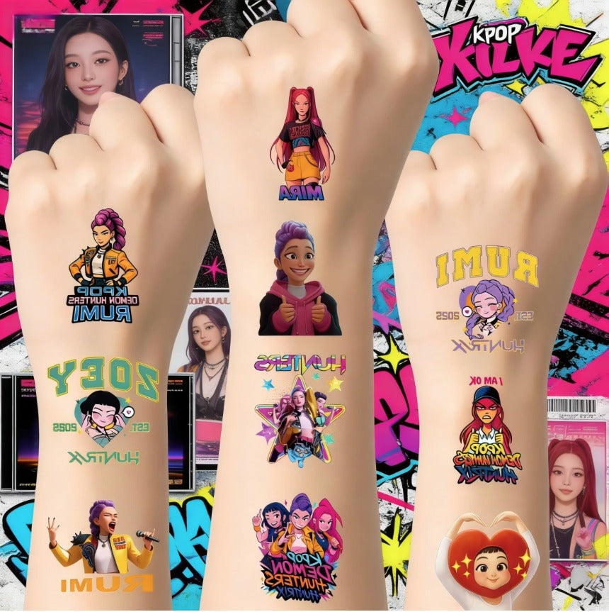 KPop Demon Hunters 50pcs tattoos